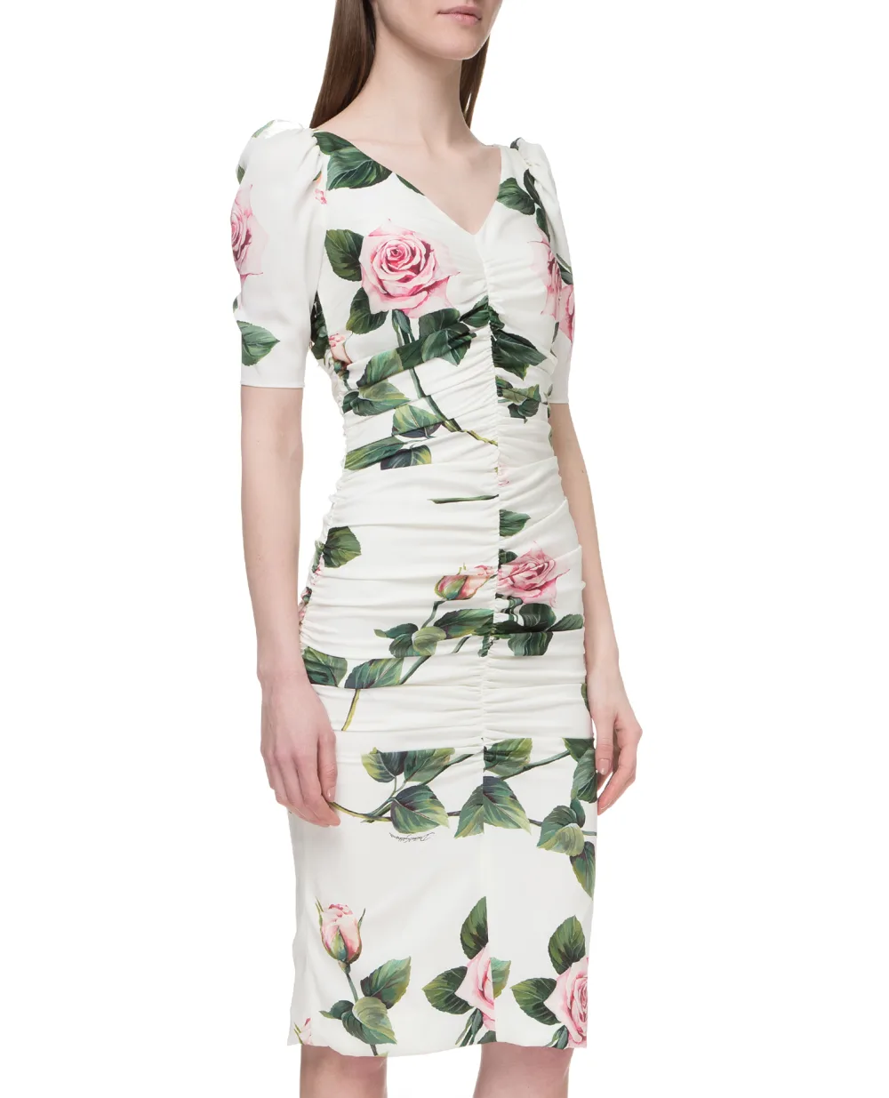 Платье Dolce&Gabbana F6G9HT-FSAZD, белый цвет • Купить в интернет-магазине Kameron
