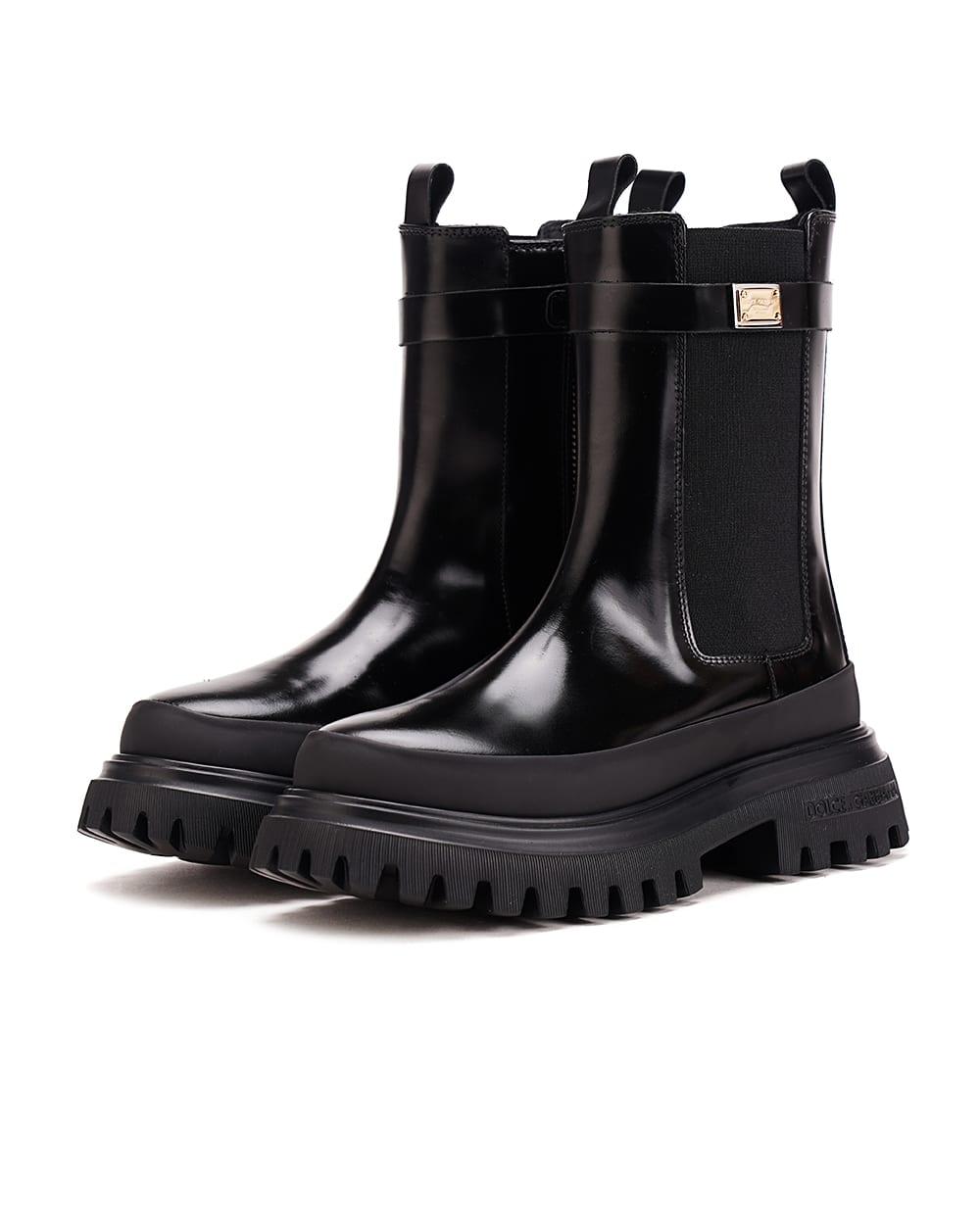 Детские сапоги Dolce&Gabbana Kids D11221-AW576-M, черный цвет • Купить в интернет-магазине Kameron