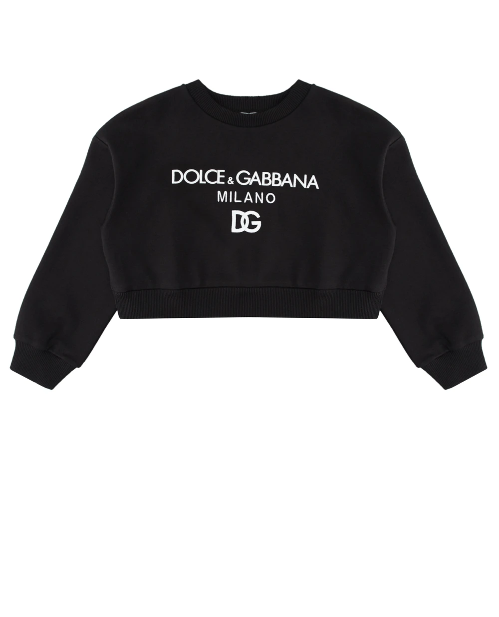 Детский свитшот Dolce&Gabbana Kids L5JW8S-G7I0J-B, черный цвет • Купить в интернет-магазине Kameron