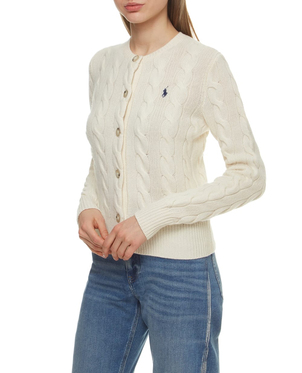 Шерстяной кардиган Polo Ralph Lauren 211801493001, белый цвет • Купить в интернет-магазине Kameron