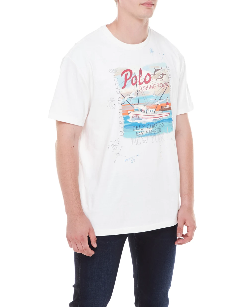 Футболка Polo Ralph Lauren 710909920001, белый цвет • Купить в интернет-магазине Kameron