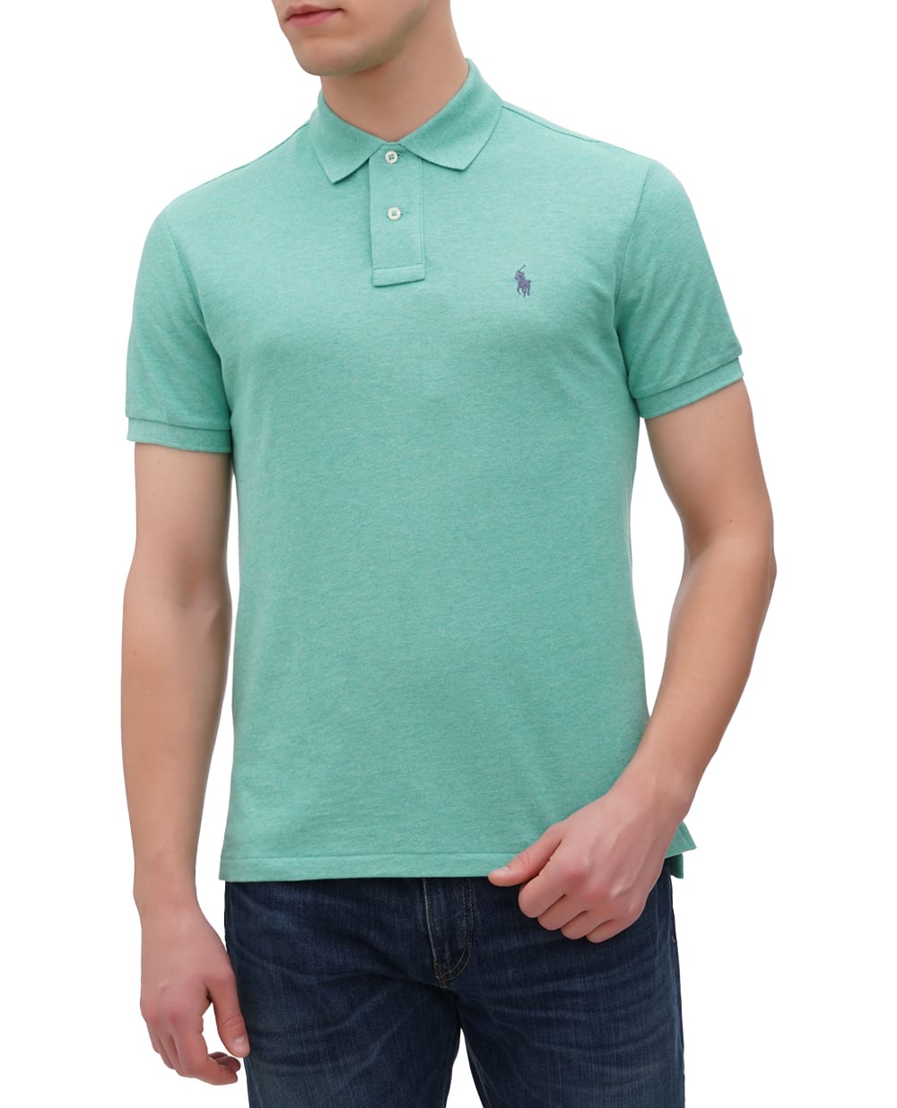 Поло Mesh Polo Ralph Lauren 710680784355, мятный цвет • Купить в интернет-магазине Kameron
