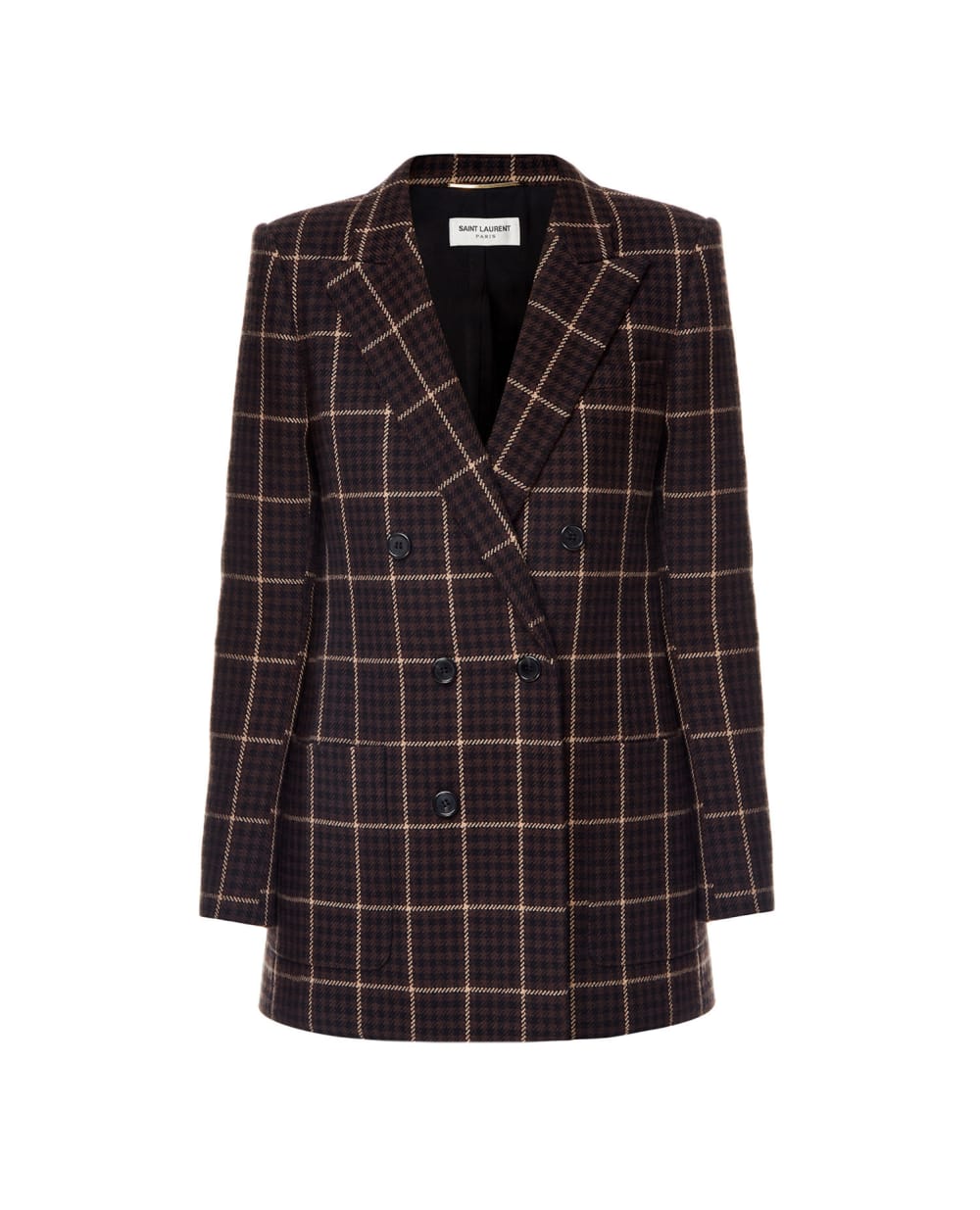 Шерстяной блейзер Saint Laurent 667857-Y3D10, коричневый цвет • Купить в интернет-магазине Kameron