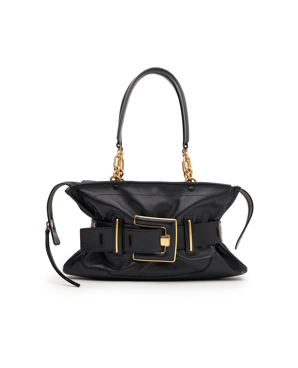 Сумка Anthem из телячьей кожи Balmain GN0DB035LARE, черный цвет • Купить в интернет-магазине Kameron