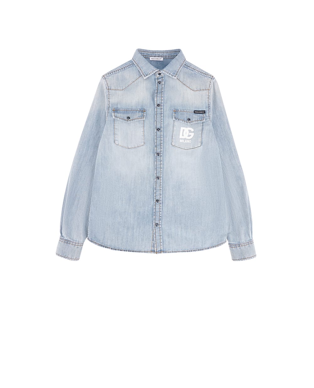 Детская рубашка Dolce&Gabbana Kids L43S17-LDC29-S, голубой цвет • Купить в интернет-магазине Kameron