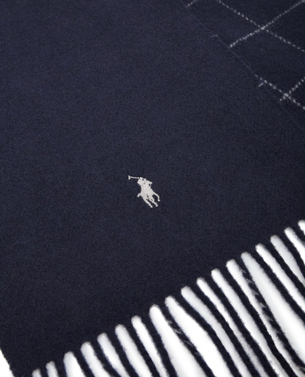 Шерстяной шарф Polo Ralph Lauren 449891271001, темно-синий цвет • Купить в интернет-магазине Kameron