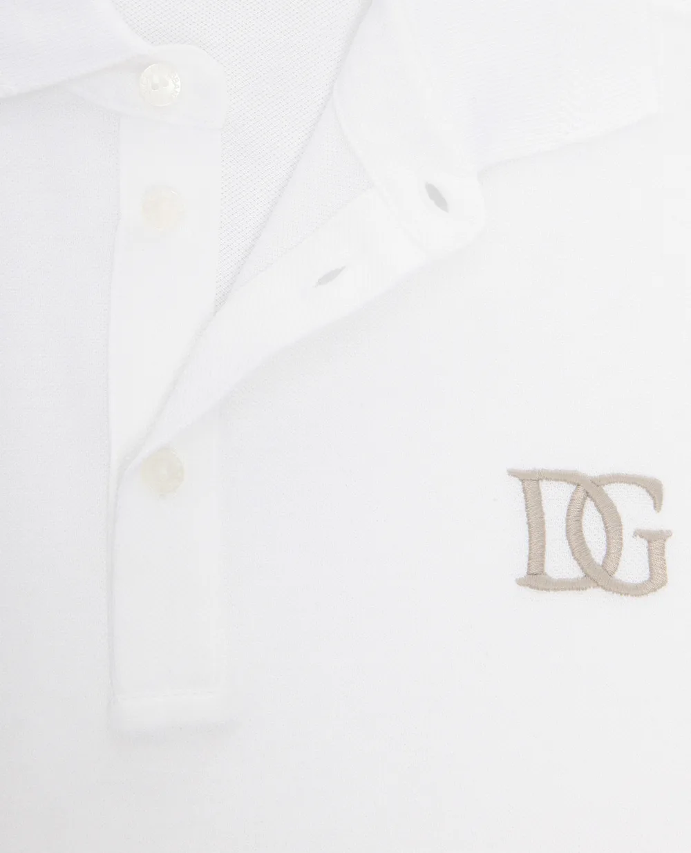 Поло Dolce&Gabbana Kids L4JTCE-G7XJU-S, белый цвет • Купить в интернет-магазине Kameron