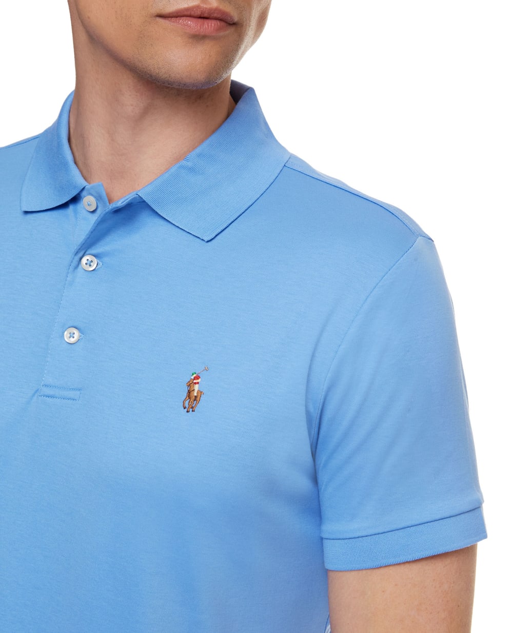 Поло Polo Ralph Lauren 710704319045, голубой цвет • Купить в интернет-магазине Kameron