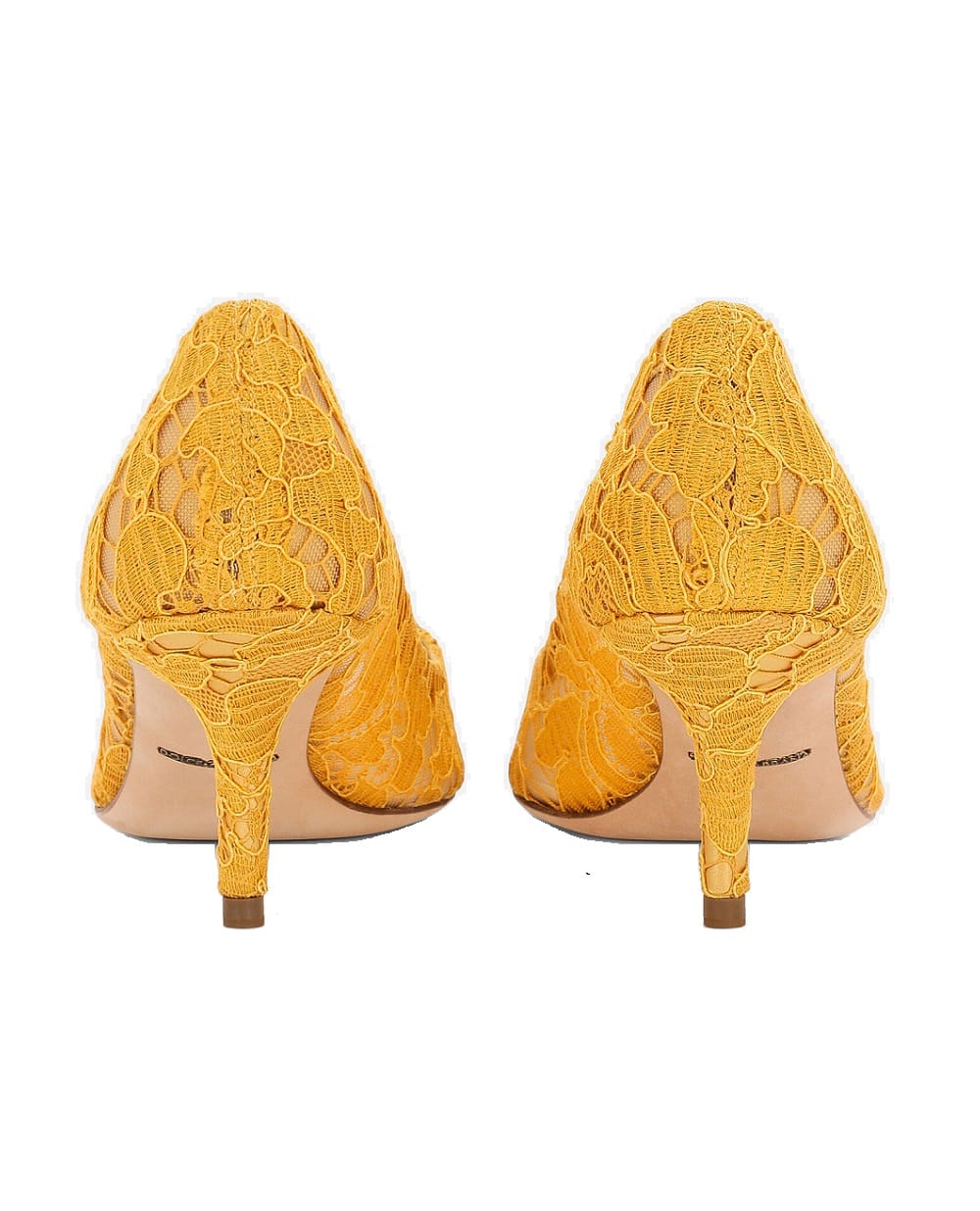 Кружевные лодочки Rainbow Lace Dolce&Gabbana CD0066-AL198-S, желтый цвет • Купить в интернет-магазине Kameron