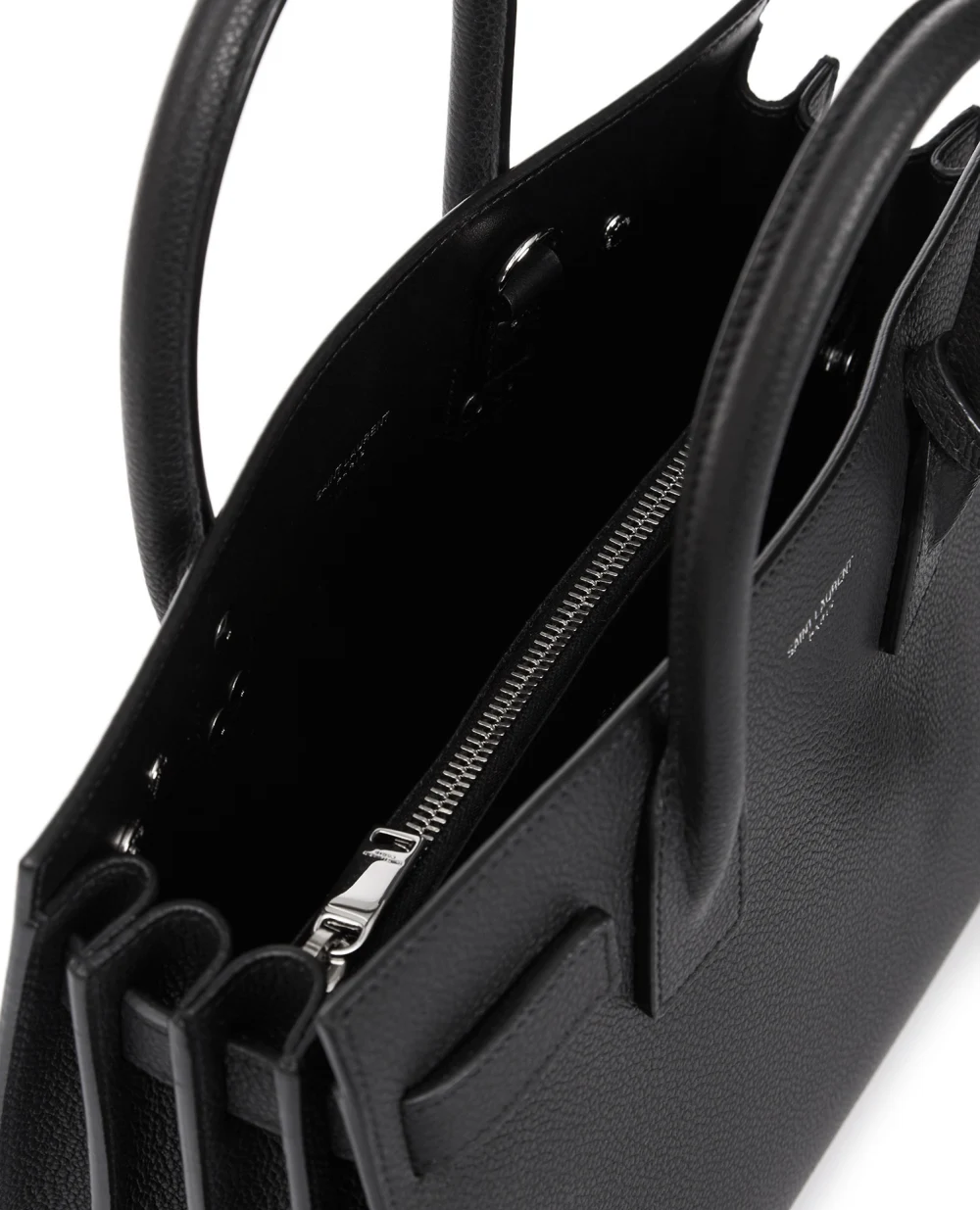 Кожаная сумка Sac De Jour Baby Saint Laurent 421863-B681N-, черный цвет • Купить в интернет-магазине Kameron