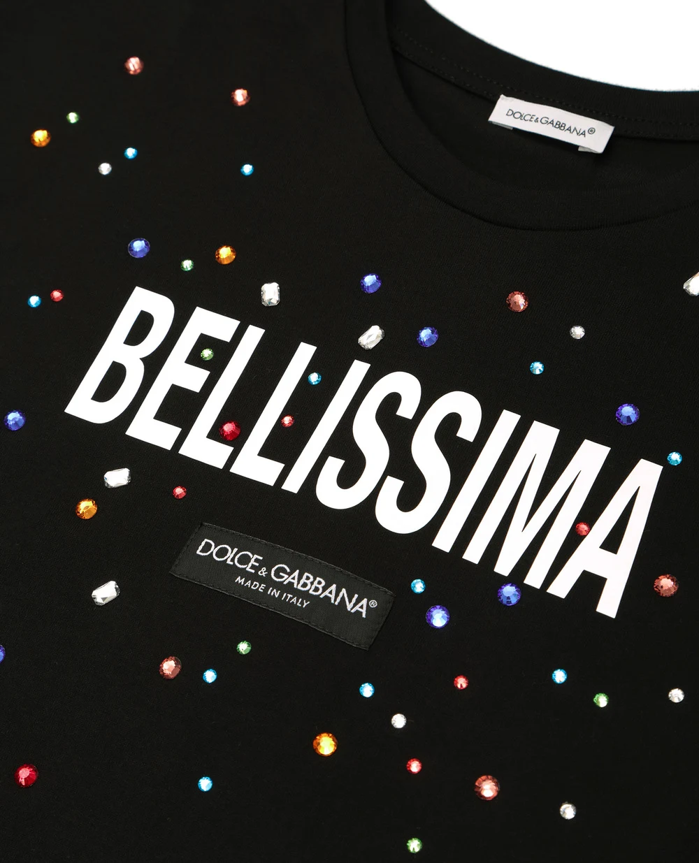 Детская футболка Dolce&Gabbana Kids L5JTIE-G7B4M-B, черный цвет • Купить в интернет-магазине Kameron