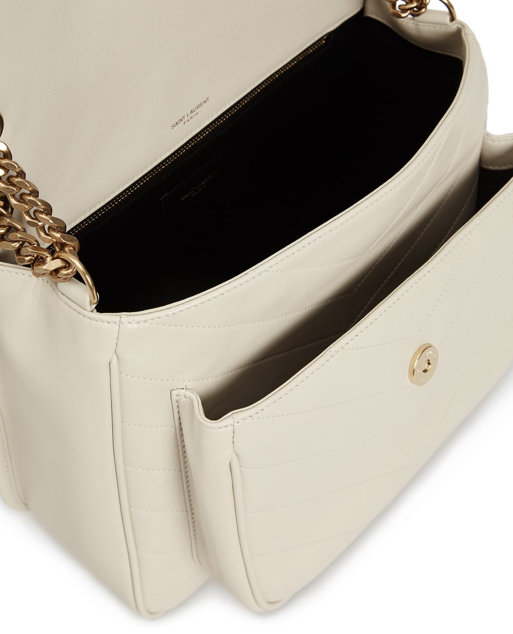 Кожаная сумка Niki Medium Saint Laurent 633158-1EL07, белый цвет • Купить в интернет-магазине Kameron