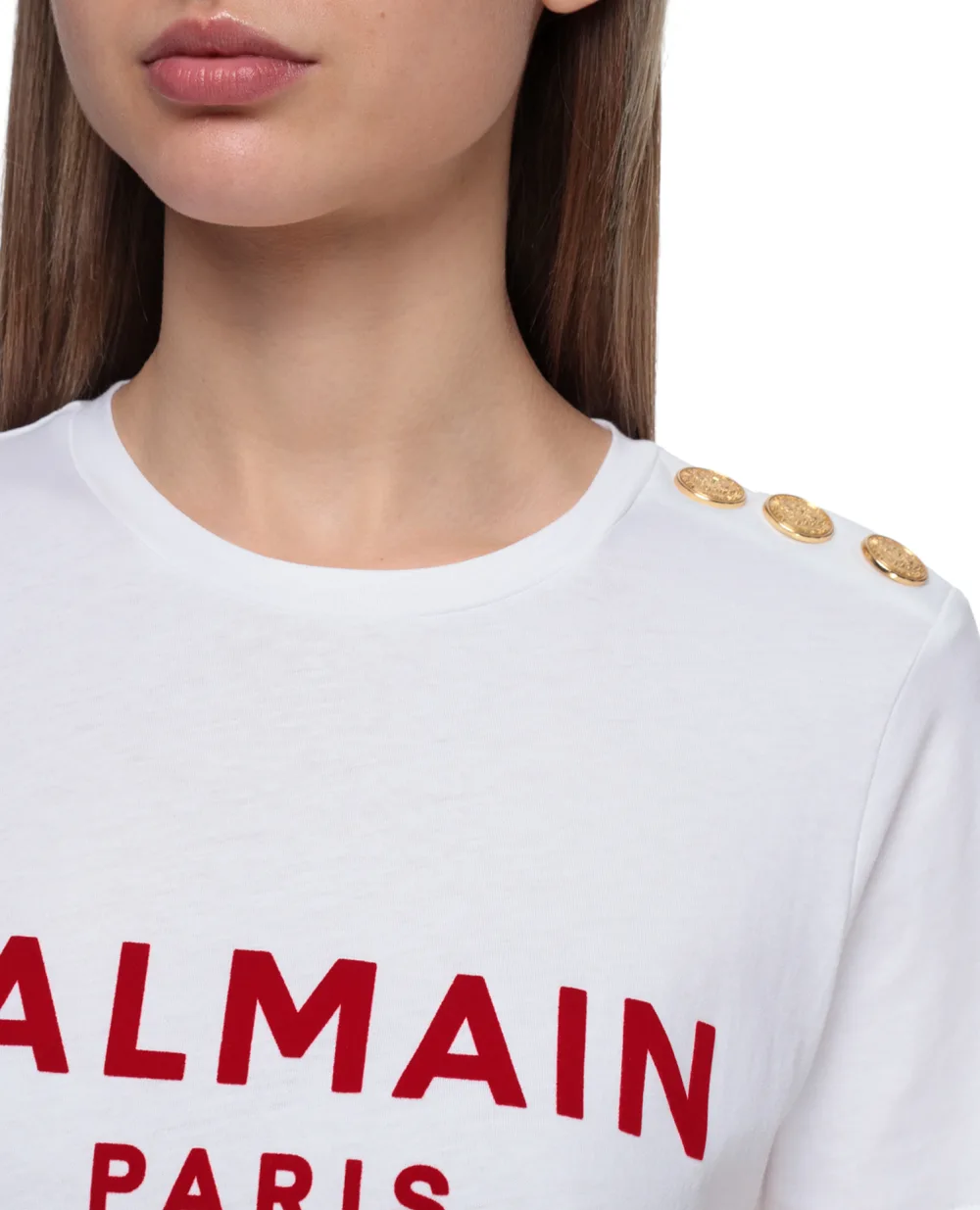 Футболка Balmain VF11350B012, белый цвет • Купить в интернет-магазине Kameron