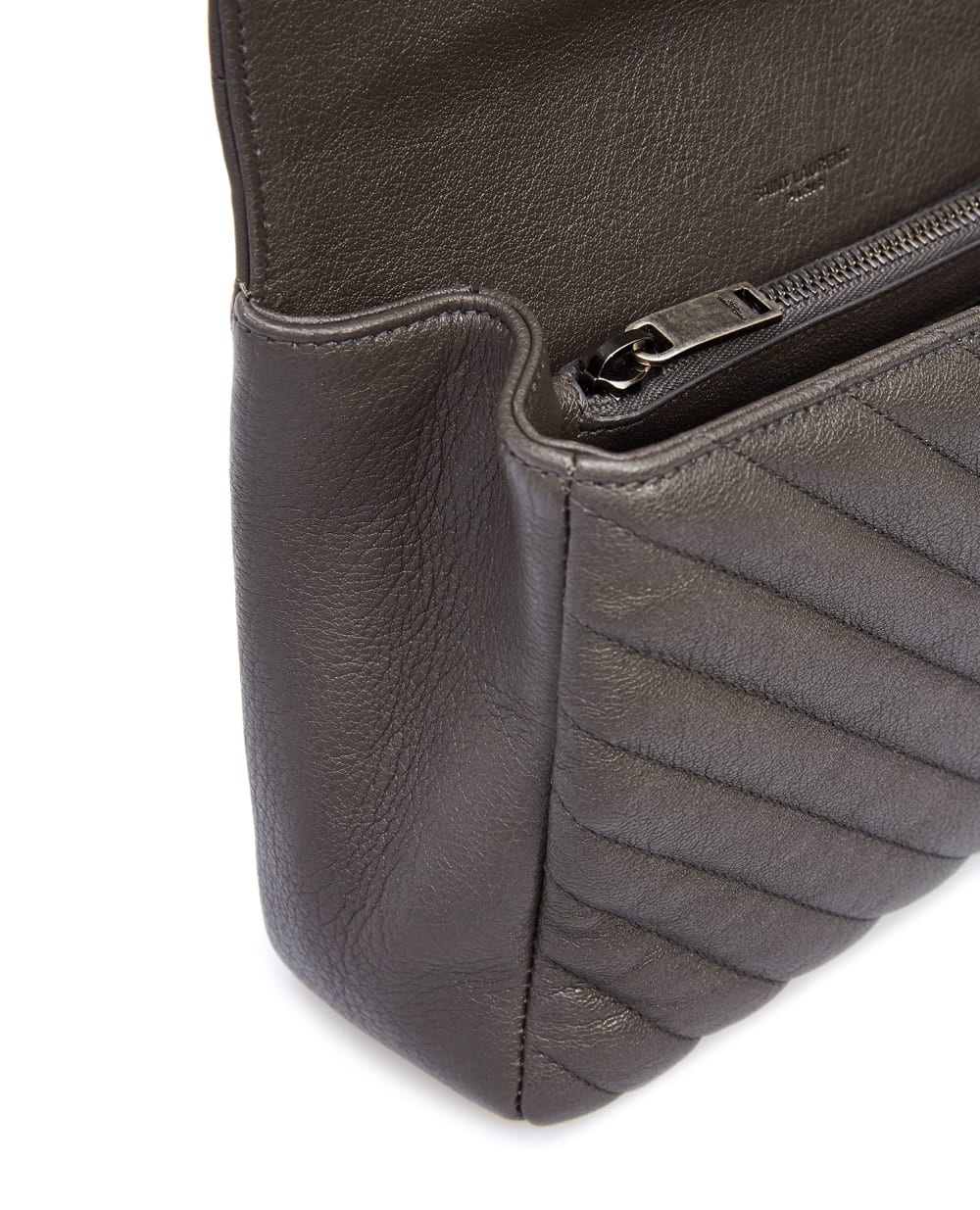 Кожаная сумка College Medium Saint Laurent 600279-BRM04-, серый цвет • Купить в интернет-магазине Kameron