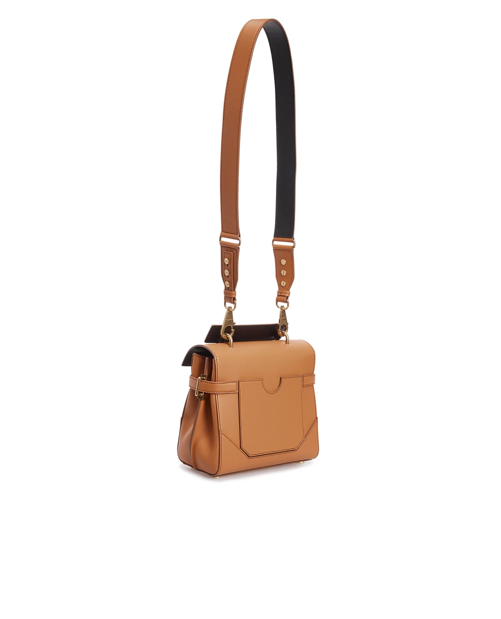 Кожаная сумка B-Buzz 23 Balmain VN0DB526LVPT, коричневый цвет • Купить в интернет-магазине Kameron