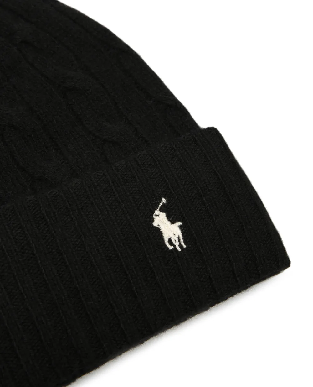 Шерстяная шапка Polo Ralph Lauren 455823039001, черный цвет • Купить в интернет-магазине Kameron