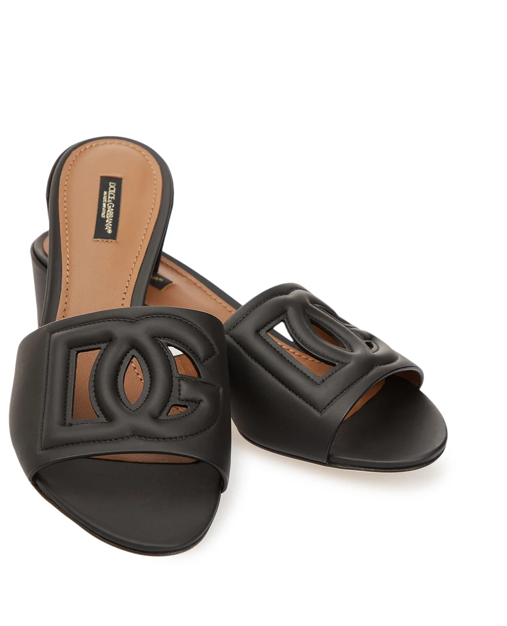 Кожаные мюли Dolce&Gabbana CR1139-AO049, черный цвет • Купить в интернет-магазине Kameron