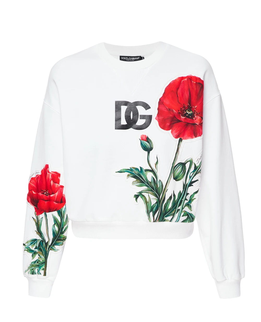 Свитшот Dolce&Gabbana F9L05Z-G7G8R, белый цвет • Купить в интернет-магазине Kameron