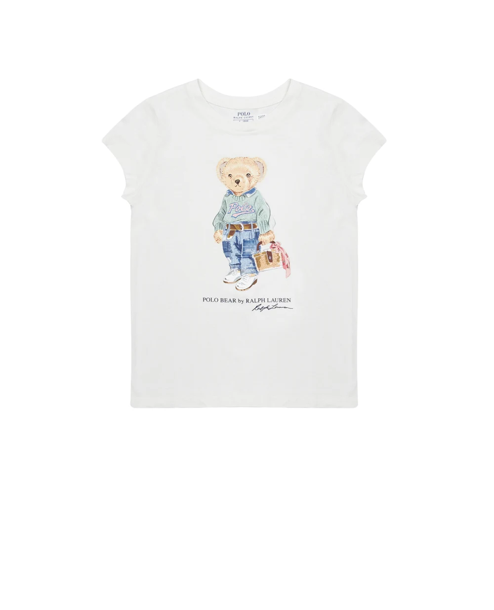Детская футболка Polo Bear Polo Ralph Lauren Kids 312875408001, белый цвет • Купить в интернет-магазине Kameron