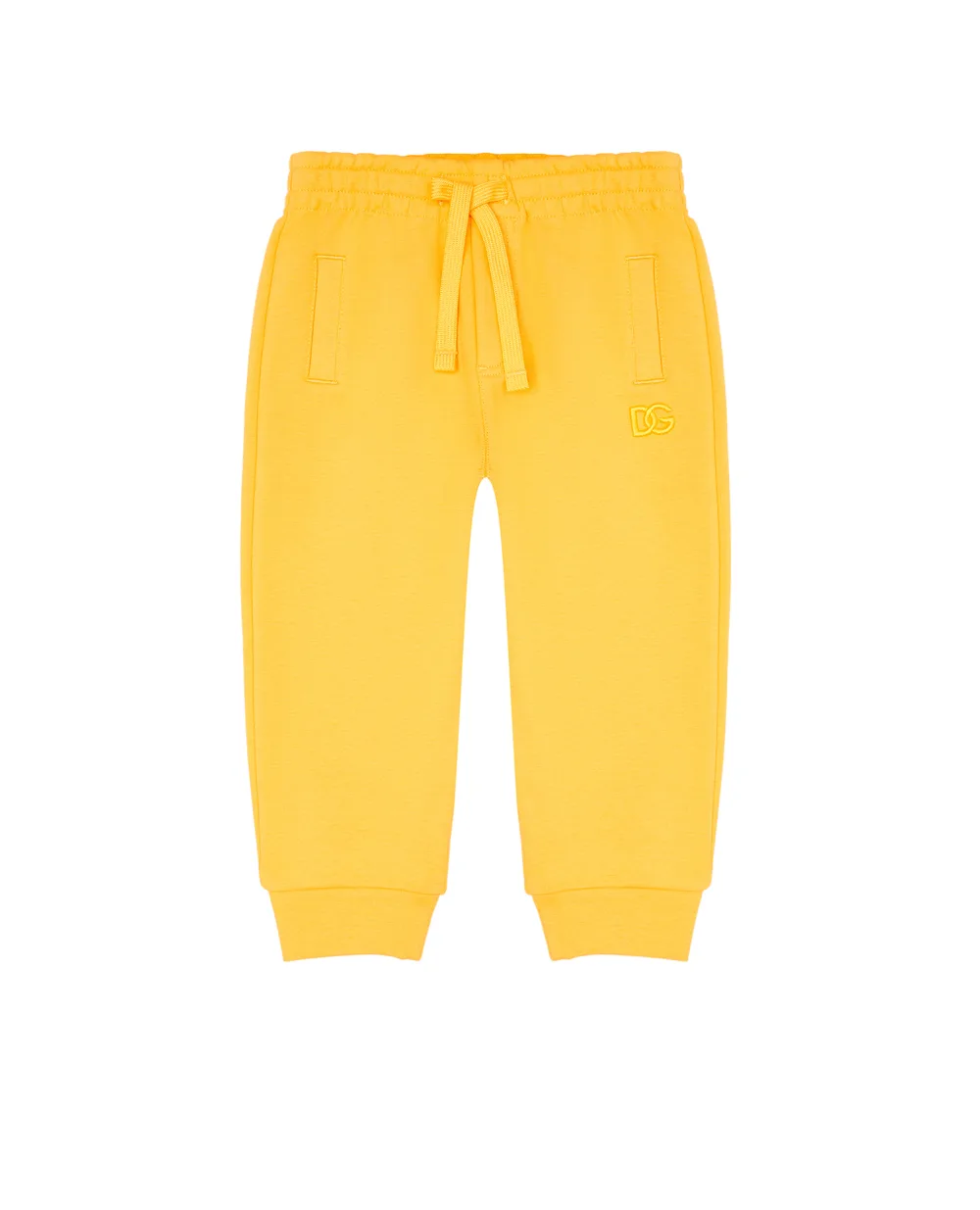 Детские спортивные брюки Dolce&Gabbana Kids L1JPEE-G7BYI, желтый цвет • Купить в интернет-магазине Kameron