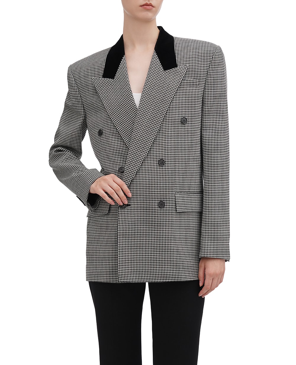 Жакет Saint Laurent 766163-Y7E60, черный цвет • Купить в интернет-магазине Kameron