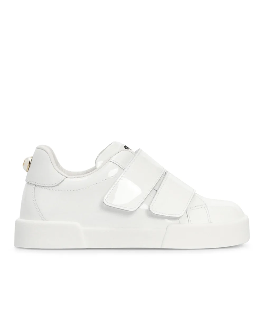 Детские кожаные сникеры Dolce&Gabbana Kids DN0125-AJ239-, белый цвет • Купить в интернет-магазине Kameron
