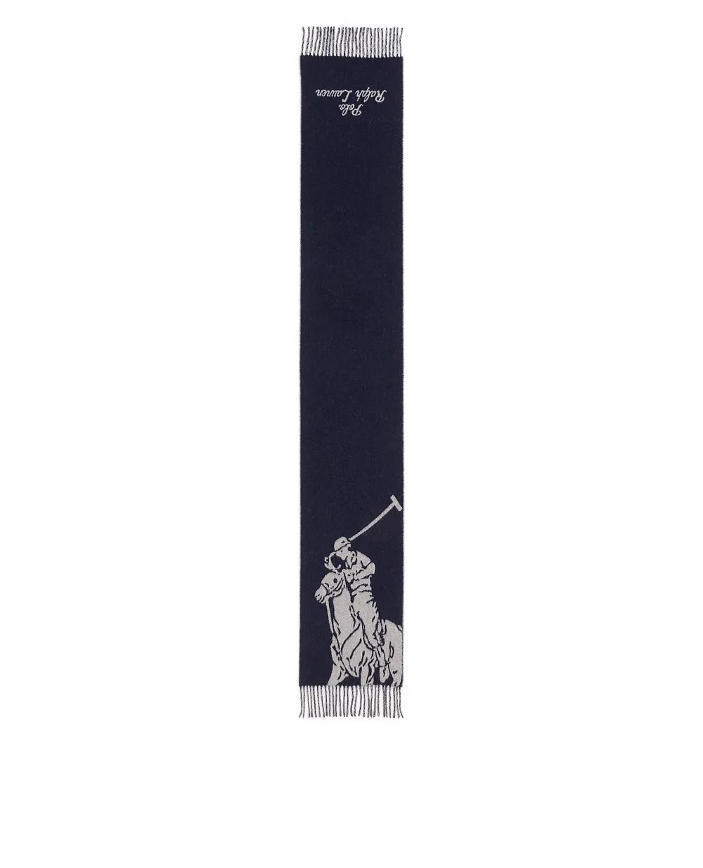 Шарф из шерсти Polo Ralph Lauren 449959435002, синий цвет • Купить в интернет-магазине Kameron