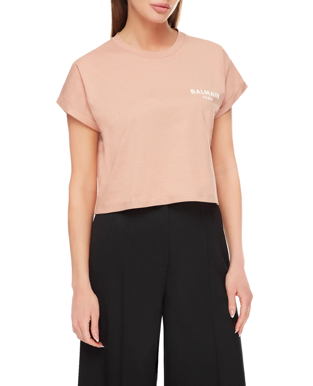 Футболка Balmain AF1EE005BB01, бежевый цвет • Купить в интернет-магазине Kameron