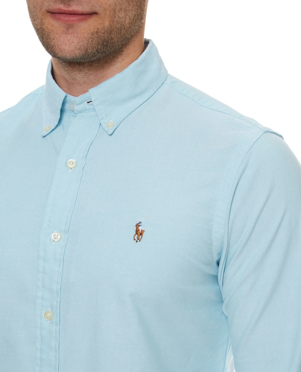 Рубашка Polo Ralph Lauren 710829473001, голубой цвет • Купить в интернет-магазине Kameron