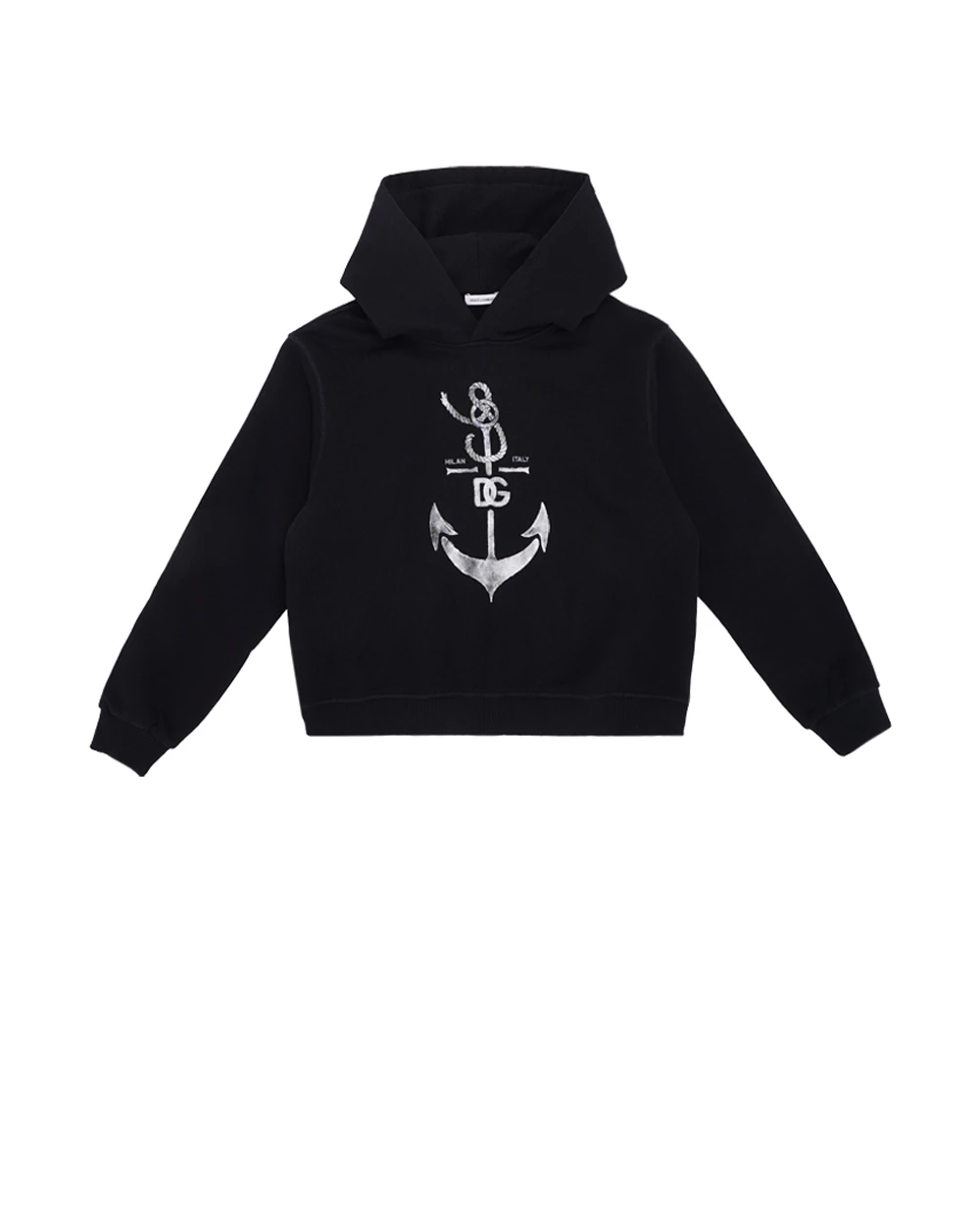 Детское худи Dolce&Gabbana Kids L4JWJK-G7L0H-B, черный цвет • Купить в интернет-магазине Kameron