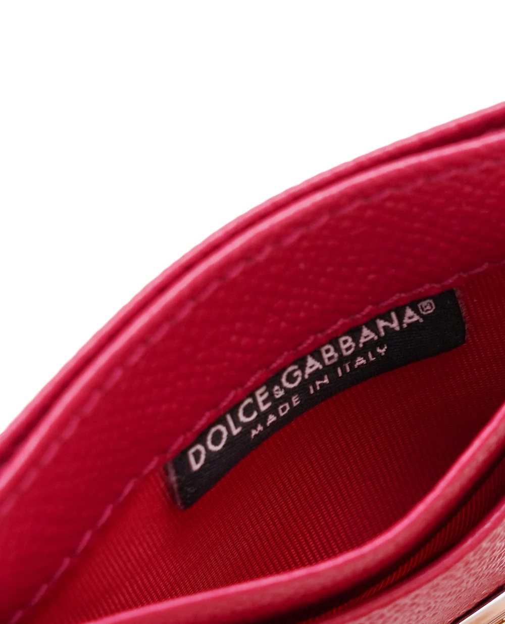 Кожаная визитница Dolce&Gabbana BI0330-A1001, розовый цвет • Купить в интернет-магазине Kameron