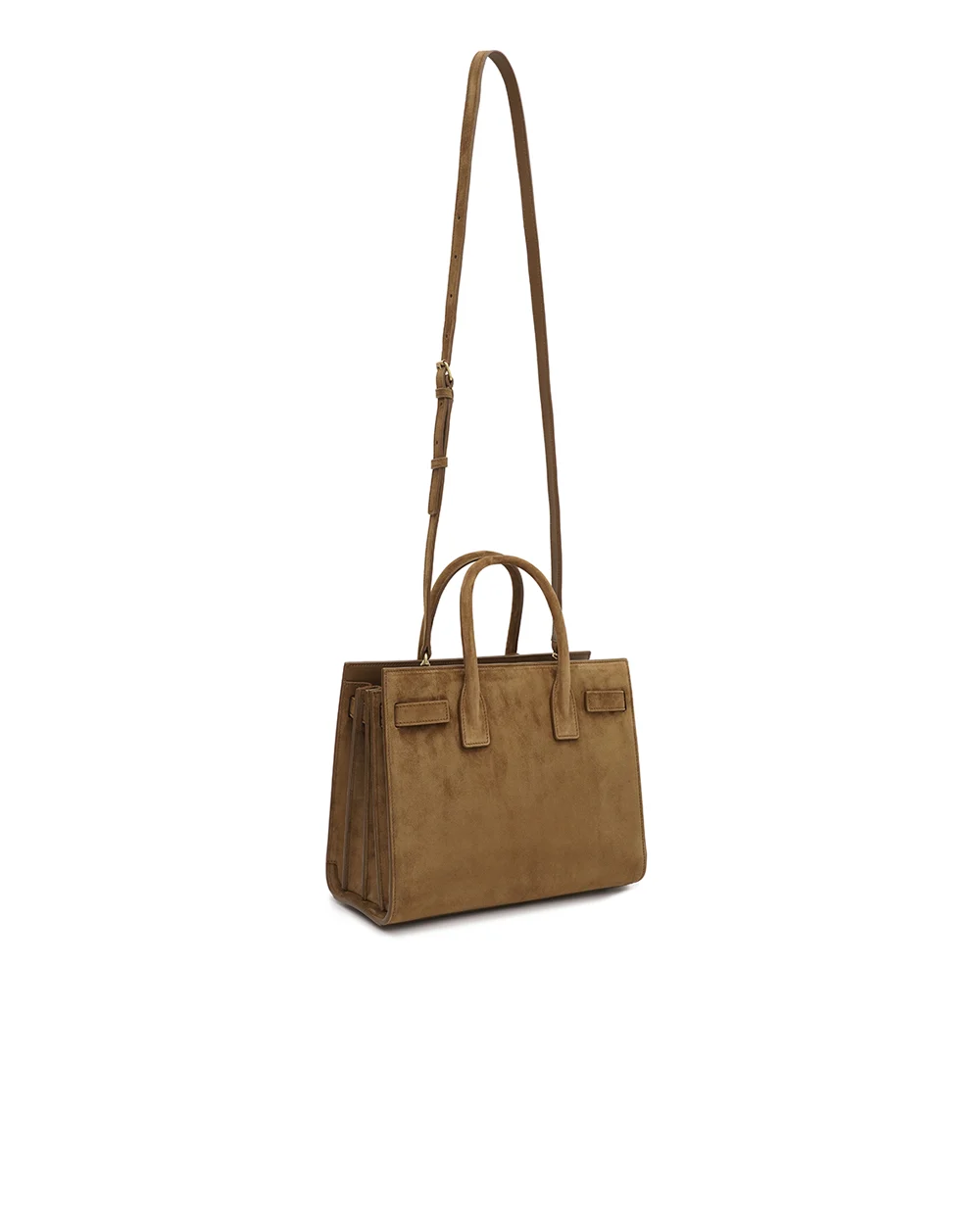 Cумка Sac De Jour BABY из телячьей замши Saint Laurent 421859-1U80W, бежевый цвет • Купить в интернет-магазине Kameron
