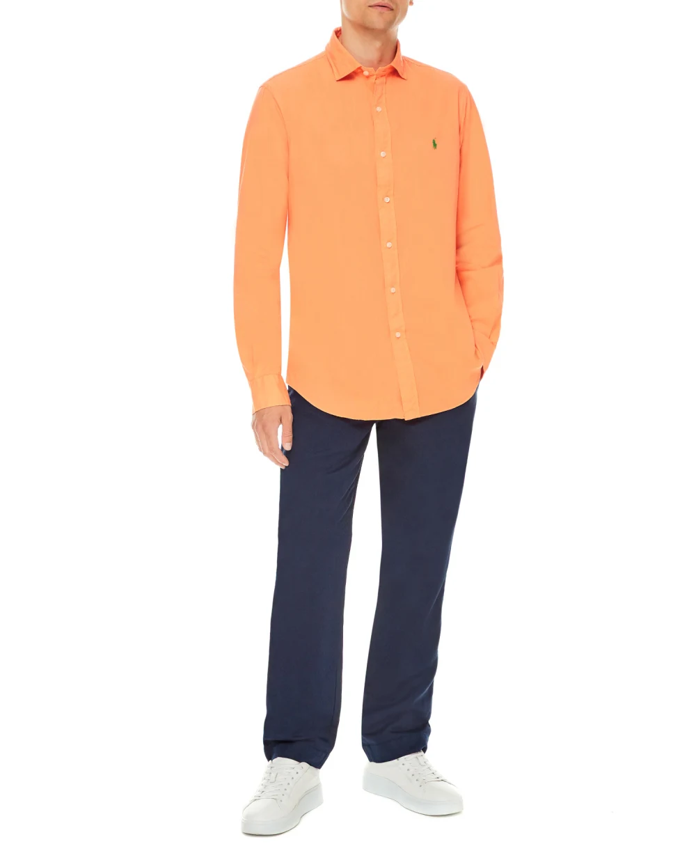 Рубашка Polo Ralph Lauren 710829423010, оранжевый цвет • Купить в интернет-магазине Kameron