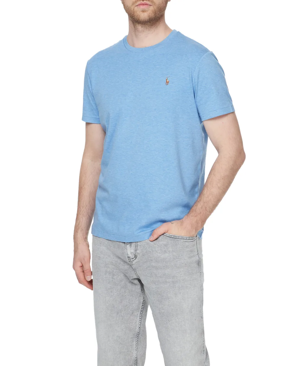 Футболка Polo Ralph Lauren 710740727024, голубой цвет • Купить в интернет-магазине Kameron