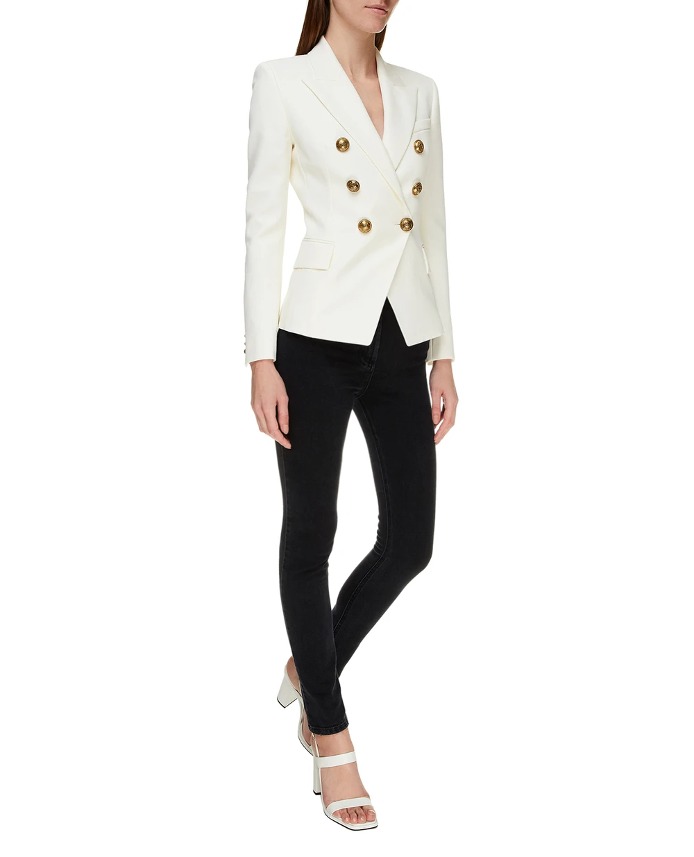 Шерстяной жакет Balmain UF17110167L-S, белый цвет • Купить в интернет-магазине Kameron