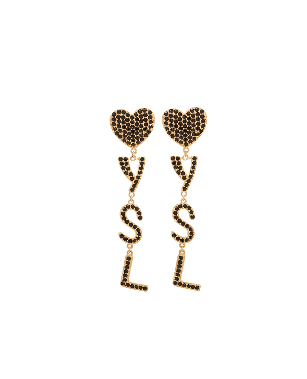 Клипсы Heart Saint Laurent 584228-Y1526-, золотой цвет • Купить в интернет-магазине Kameron