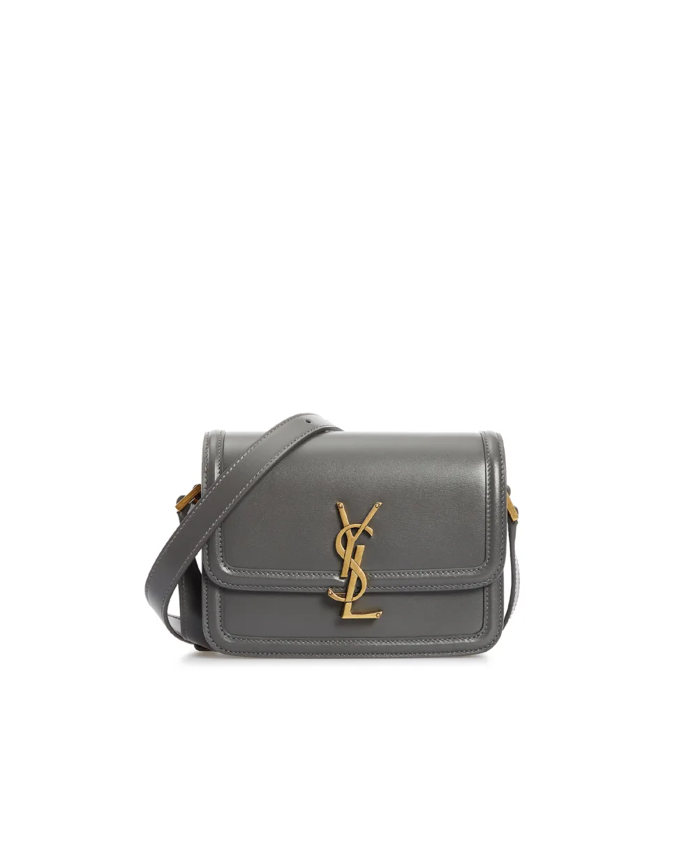 Кожаная сумка Solferino Small Saint Laurent 634306-0SX0W-, серый цвет • Купить в интернет-магазине Kameron