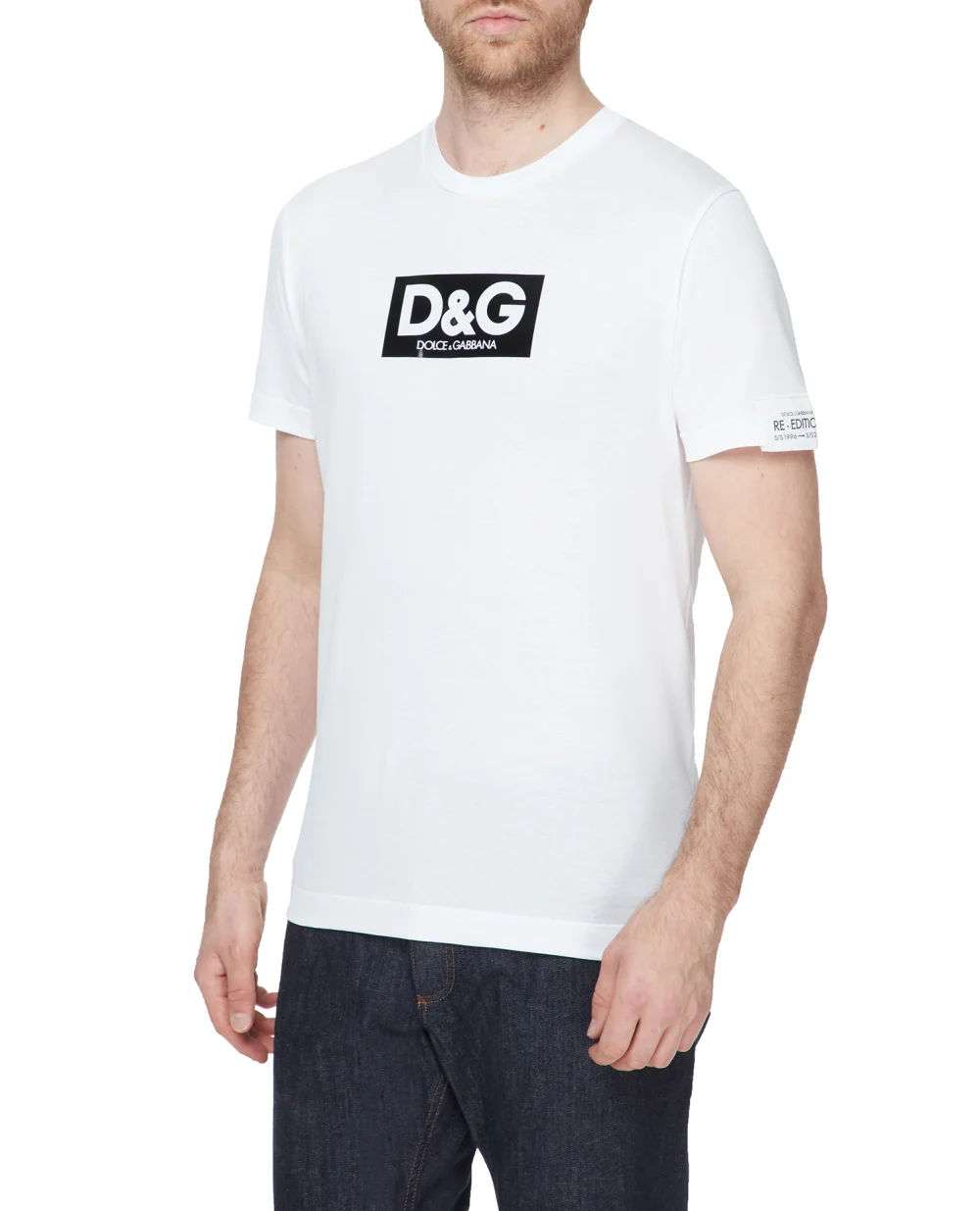Футболка Dolce&Gabbana G8QI4T-FU7EQ, белый цвет • Купить в интернет-магазине Kameron