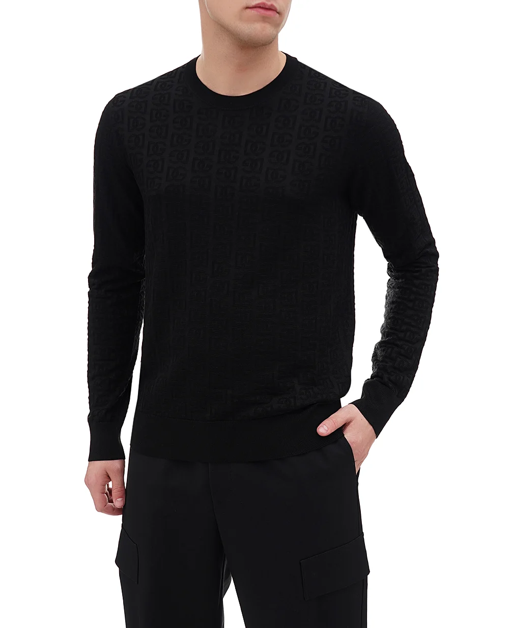 Пуловер Dolce&Gabbana GXX02T-JBSKE, черный цвет • Купить в интернет-магазине Kameron