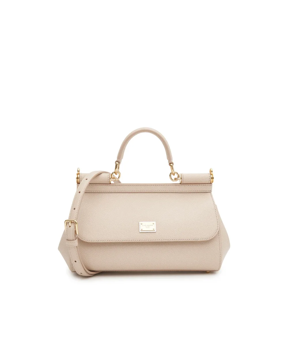 Кожаная сумка Sicily Dolce&Gabbana BB7652-B1001, пудровый цвет • Купить в интернет-магазине Kameron