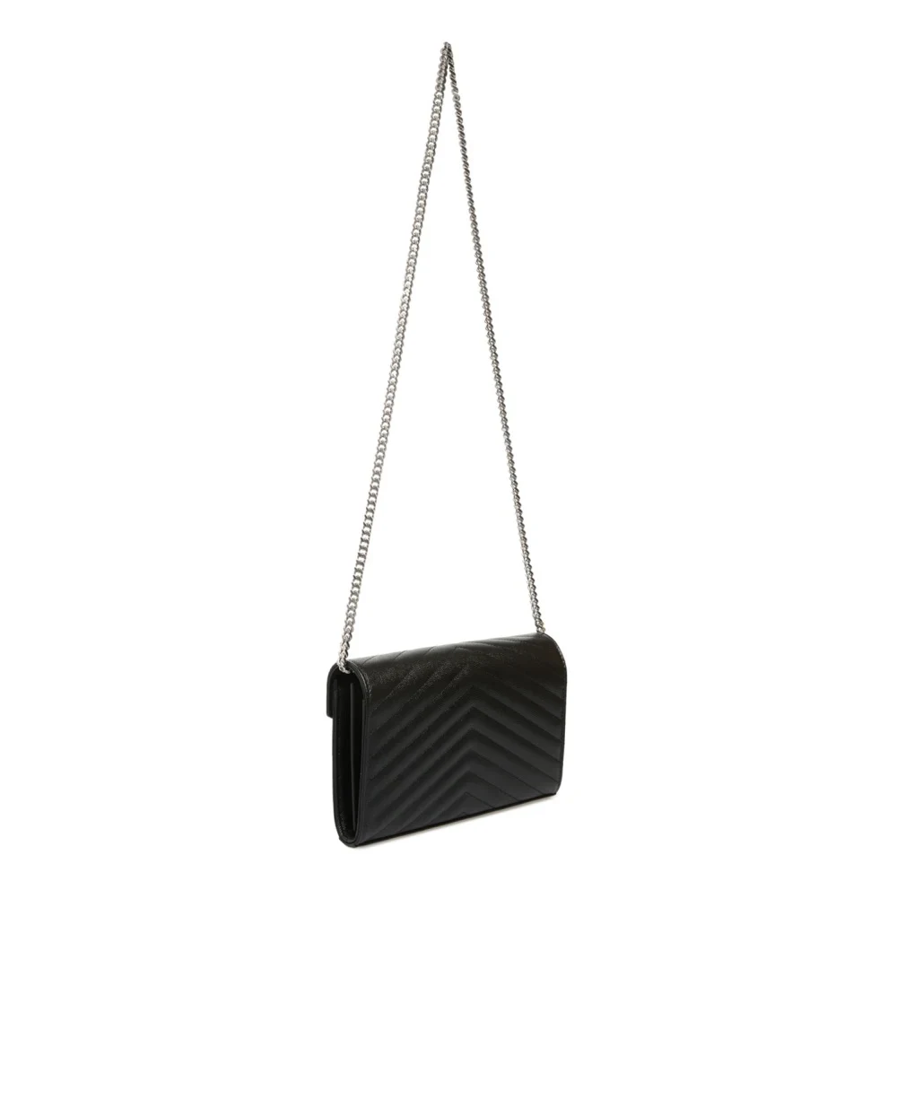 Кожаная сумка Cassandre Chain Wallet Saint Laurent 377828-BOW02, черный цвет • Купить в интернет-магазине Kameron