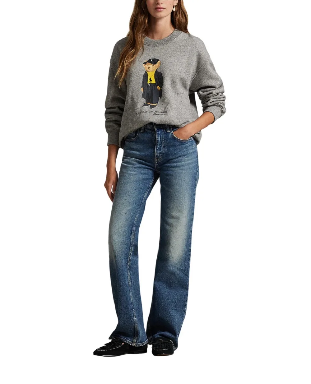 Свитшот Polo Bear Polo Ralph Lauren 211A87104001, серый цвет • Купить в интернет-магазине Kameron
