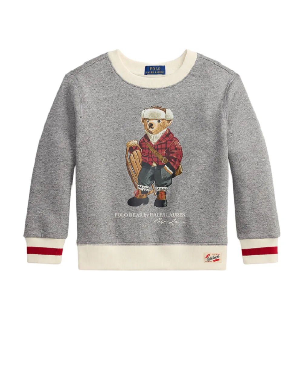 Детский свитшот Polo Bear из флиса Polo Ralph Lauren Kids 322981263001, серый цвет • Купить в интернет-магазине Kameron
