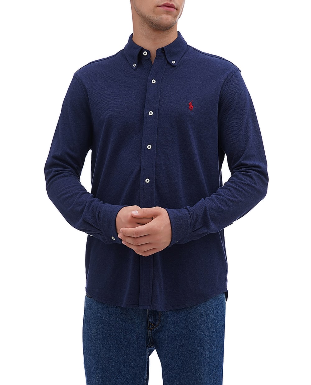 Рубашка Polo Ralph Lauren 710654408081, темно-синий цвет • Купить в интернет-магазине Kameron