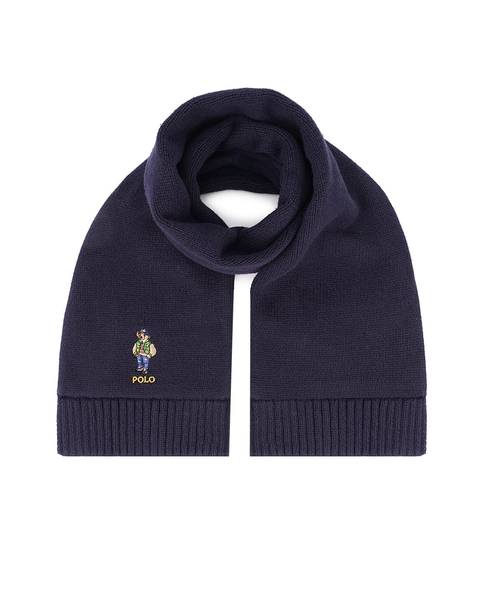 Детский шарф Polo Bear Polo Ralph Lauren Kids 323953213001, темно-синий цвет • Купить в интернет-магазине Kameron