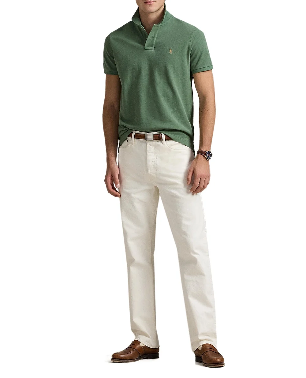Поло Polo Ralph Lauren 710680784439, зеленый цвет • Купить в интернет-магазине Kameron
