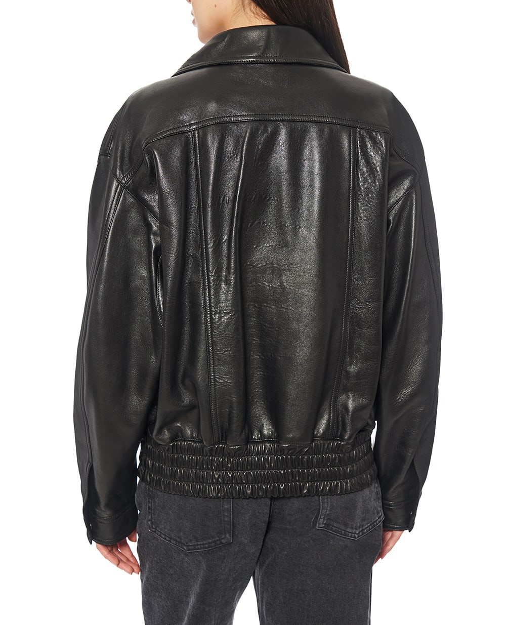 Кожаный бомбер Saint Laurent 836515-YCNU2, черный цвет • Купить в интернет-магазине Kameron