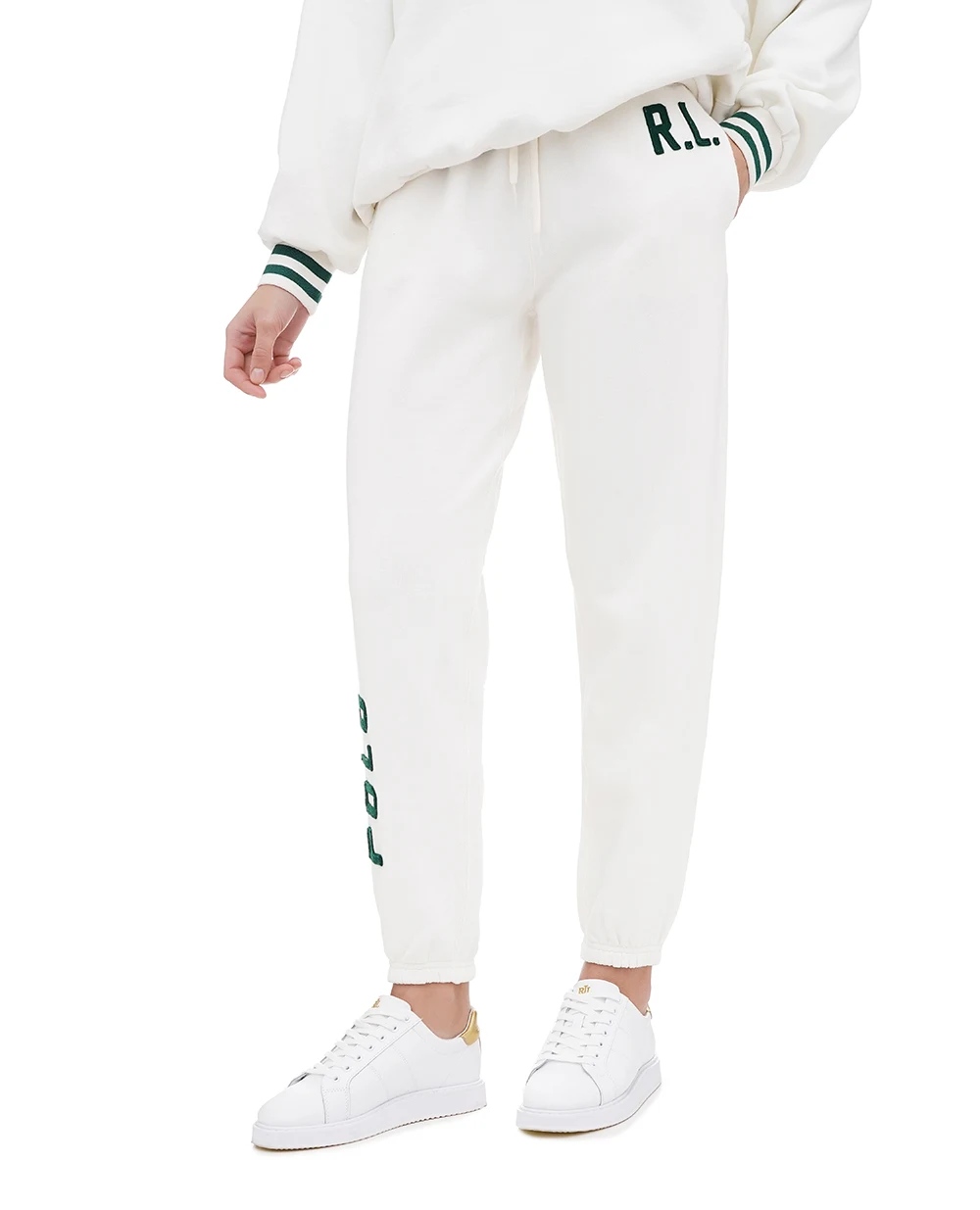 Спортивные брюки (костюм) Polo Ralph Lauren 211941212001, белый цвет • Купить в интернет-магазине Kameron
