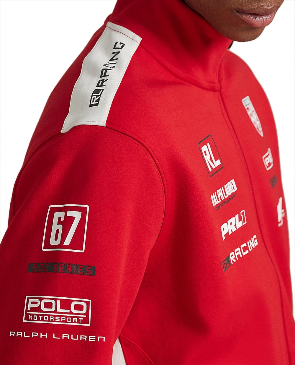 Спортивная куртка с графическим принтом Polo Ralph Lauren 710972343001, красный цвет • Купить в интернет-магазине Kameron