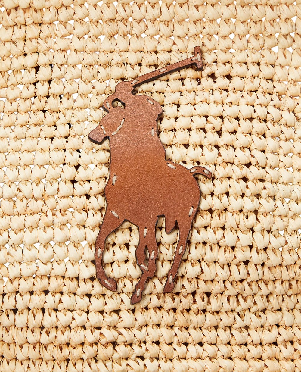 Сумка-тоут Big Pony из рафии Polo Ralph Lauren 428923661006, бежевый цвет • Купить в интернет-магазине Kameron